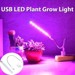 Grow Lights LED Growing Light USB 5V Spettro completo Lampada per la crescita delle piante Lampade fito per interni per serra Tenda domestica Fiori Piantina Illuminazione P230413