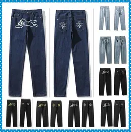 Workowate męskie dżinsy odzież uliczna z nadrukiem spodnie hip-hopowe Y2K dżinsy ubrania proste luźne spodnie jeansowe Goth Pantalones Vaqueros Ropa Dog t2xN #