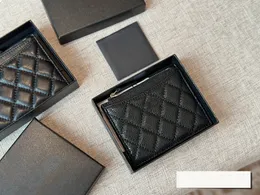 10A CC Bag Bag Women’s Wallets Fashion Caviar Leather Bag Barge Crace Card Bag High Liv Metal Logo Diamond Diamond Defection Wallet With Box