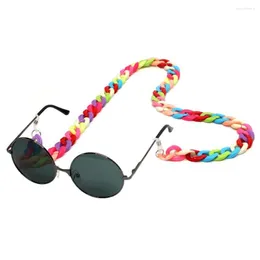 Chains Fashion Twist Link Acrylic Sunglasses Chain Marble Texture Eyeglass Holder Men Women Hanging Neck Eyeglasses Retaine