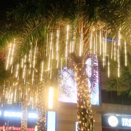 Strings Outdoor LED Meteorschauer Lichter fallender Regentropfen Fee Lichterkette wasserdicht für Weihnachtsfeier Garten Urlaub Straße DecorLED