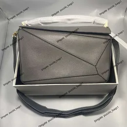 Fashion brand Shoulder Bags puzzle Designer Handbag High-end Real Leather Mini Geometry Bag Lowe cowhide patchwork portable crossbody tote bag