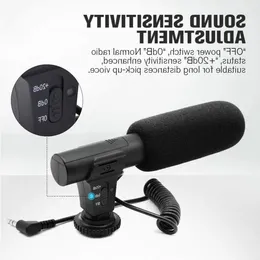 FreeShipping 35mm Audio Plug Professional التسجيل الميكروفون الكثفي للكاميرا DSLR Digital Video Camcorder VLOG Microfone JMGPJ