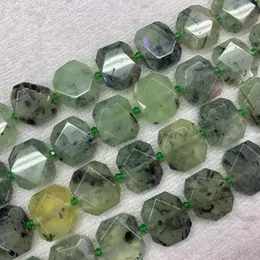 Loose Gemstones Green Prehnite Stone Beads Natural Gemstone DIY For Jewelry Making Strand 15" Wholesale !