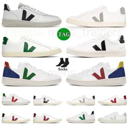 Designer Veja Womens Shoes Sneakers läder White Black Classic Couples Vegetarianism Original Campo Luxury Vejas Men Casual Loafers Trainers Zapatillas 36-45