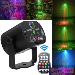 Outra iluminação de palco 60 padrões RGB LED Disco Light 5V Usb Recharge Laser Projector Lamp Show para festa em casa KTV DJ Dance Drop Deli OT9Rt