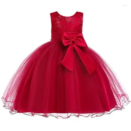 Девушка платья сладкое платье пушистое вечеринка для Firls Рождественский день рождения школа розовый костюм детская одежда