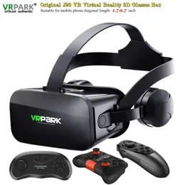 VRAR Accessorise Original J20 4K Virtual Reality 3D Glasses Box Stereo VR Google Cardboard Headset Helmet for Android Phone Max 6.7" Rocker 231113