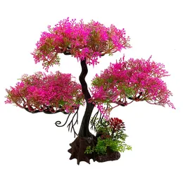 Decorações decoração de aquário artificial plástico pinho aquário decoração acessórios casa jardim ornamento aquático pet suprimentos 231113