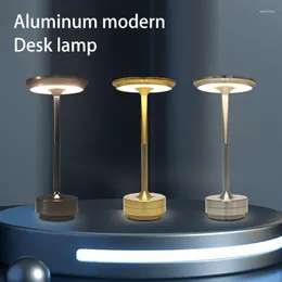 Table Lamps LED Desktop Lamp USB Touch Dimming Metal Recharge Night Light For Coffee Bar Restaurant Bedside Reading Decoration