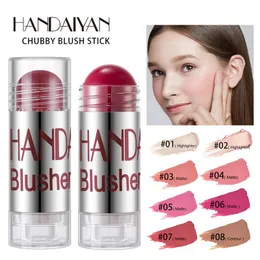 Crayon Blush Stick Face Blusher Powder Bronzer Contour Cream fuktgivande kindfärg Balm Blusher Shimmer Natural Blush Stick Free Frakt