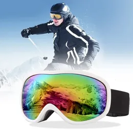 Maschere da sci Maschere da sci Doppi strati UV400 Antiappannamento Grande maschera da sci Occhiali Sci Neve Uomo Donna Maschere da snowboard Sci Occhiali da sole Occhiali 231113