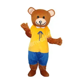 Costume da mascotte orso di Halloween, personaggio dei cartoni animati, completo per adulti, compleanno, Natale, carnevale, vestito operato per uomo e donna