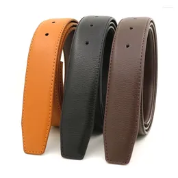 Belts Genuine Leather Belt For Men No Buckle Pin Luxury Designe Brand Parts Repair And Replacement High Quality