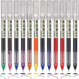 Canetas esferográficas 12pcs Gel Pen Set School Office Adulto Coloring Book Journals Desenho Doodling Art Markers Straight Liquid Rollerball 040300 231113