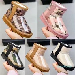 2024-Classic Mini Boots Clear Kids Shoes Girls Designer Jelly Toddler Baby Children Winter Snow Boot Kid Youth Sneaker Shoe Natural