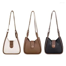 Cosmetic Bags Color-Block Underarm Bag All-matching Shoulder PU Leather Handbag For Women