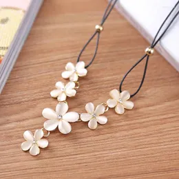 Pendant Necklaces Special Offer Promotion Trendy Collier Collares Maxi Necklace Fashion Flower Charm Opals Cord Clavicle For Women