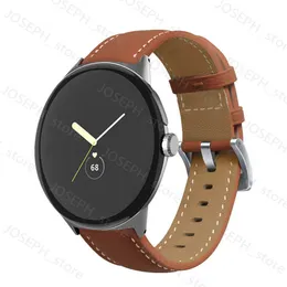 Andra modetillbehör äkta läderband för Google Pixel Watch Strap Replacement Belt Correa Smartwatch Armband för Pixel Watch Straps Accesso J230413