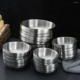 Dinnerware Sets Noodle Soup Bowl Korean Bowls Stainless Steel Tableware Fruit Platter Large Japanese Mixing Ramen