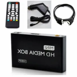 Freeshipping 1080p Mini Media Player for Car HDD Multimedia Video Player Media Box z adapterem samochodowym H-D-MI AV USB SD/MMC HDDK7 C A QOPCE