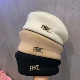 ABCD Ball Caps Caps Fashion f Wool Beret Hat Lady Elegant ثلاثي الأبعاد رسام رسام قبعة اليقطين