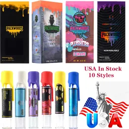 USA Packwoods Dry Herb Storage Empty Bottles Container Pre-rolling Paper High Potency Infused with Liquid Cone Paper Labels Master Box Packaging Dab Wax 10 Styles 2g