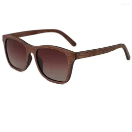 Sunglasses BerWer Walnut Design Luxury Women Original Wood Handmade Sun Glasses Man Fashion Vintage Style