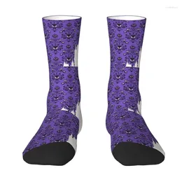 Herrensocken Silhouette Haunted Mansion Männer Frauen Crew Unisex Spaß 3D-Druck Magic Castle Design Kleid