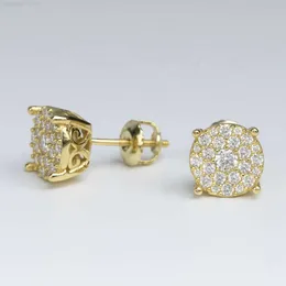 Hip Hop Men Jewelry S925 Iced Out Moissanite Diamond Tiny Earrings Plated 14k Gold Designer Earings