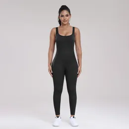 Women's Jumpsuits & Rompers Seamless yoga Designers thread jumpsuit Fitness outdoor sports pants backless jumpsuit top pants women