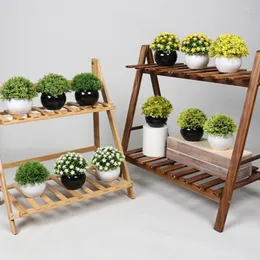 Dekorativa blommor konstgjorda bonsai realistiska ser simulering ingen vattande falsk krukväxt med keramisk blomkruka heminredning