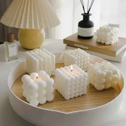Scented Candle Wax Candles Home Decoration INS Style Cube Candle Soy Scented Decorative Candles Aromatic Candles Home Docer Birthday Guest Gift P230412