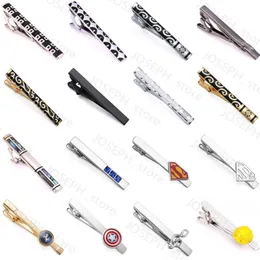 TIE CLIPS العلامة التجارية الجديدة عالية الجودة المينا الحرف الكريستال شل ليزر التعادل مقطع أزياء رجال الأعمال التجارية الربط الرسمية مقطع الجملة والتجزئة J230413