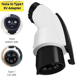 Accessori per veicoli elettrici TESLA a Tipo 1 SAE J1772 Accessori per auto per veicoli elettrici Connettore caricabatterie EV Tesla a Tipo 1 Presa adattatore EVSE CA 40 A 250 V Q231113