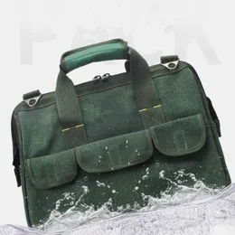 Tool Bag Large Capacity Thickened Canvas Tool Bag Electrician Repair Multifunctional Messenger Bag Tool Bag Shoulder Bag Waterproof 230413