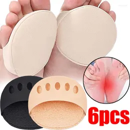 Women Socks 6pcs Forefoot Pads High Heels Half Insoles Five Toes Insole Foot Care Calluses Corns Relief Feet Pain Massaging Toe Pad