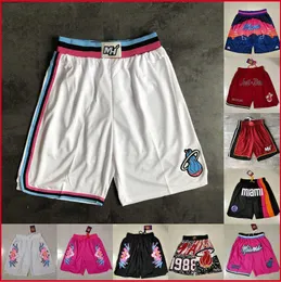 Miami''Heat'men Shotback Basketball Shorts Pocket Pant i15n##