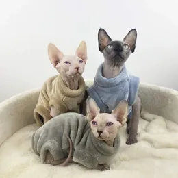 Костюмы для кошек, модная зимняя одежда для сфинксов, безволосый девон-рекс, удобное хлопковое пальто, верхняя одежда, поставщик пижам от XS до XXL