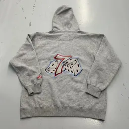 Mäns spårningsdräkter JNCO Hoodie Y2K Pullover Sweatshirt Mens Harajuku Hip Hop Lucky 7 Grafiska broderier överdimensionerade gotiska kläder 231113