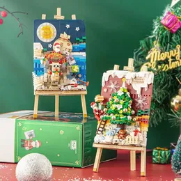 ブロックロズミニキッズビルディングトイズディーブリックパズルクリスマスギフトガールズボーイズホリデーホーム装飾1280 1282 1283 1937 231114