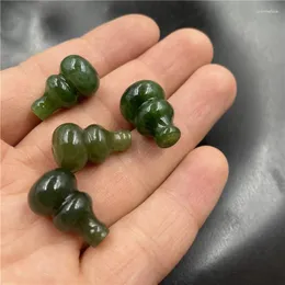 Loose Gemstones 13 21mm Natural Green Jades Gourd Beads For Jewelry Making Diy Necklace Earring Bracelet Charms Pendant Hetian Jade