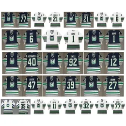 SJ Vintage Hartford Whalers Jerseys 39 Kelly Chas 6 Burt 1 Sean Burke 40 Pietrangelo 92 Jeff O'Neill 12 Tim Kerr 47 Giguere 27 Brown CCM 하키