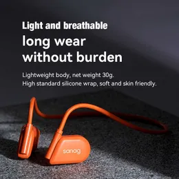 Telefon komórkowy słuchawki SANAG B20 Pro przewodzenie kości słuchawki Bluetooth Wodoodporny zestaw słuchawkowy sportowy z mikrofonem do treningu i uruchamiania Z0414