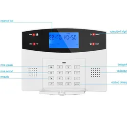 Freeshipping G2BW LCD -knappsats WiFi GSM PSTN Home Burglar Security Wireless Wire Alarm System Motion Detector App Control Fire Smoke Dete Qics