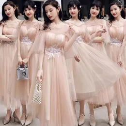 Etnisk kläder kinesiska klänning brudtärna vestidos 2023 syster grupp flickvänner bröllop lång examen kväll kvinnor fest