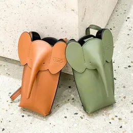 Geldbörsen Anagram Elephant Phone Luxus-Handytasche Designer-Umhängetasche aus echtem Leder mit Riemen für Mädchen, Männer, kleine Damen-Clutch-Taschen, gelbe klassische Schultertaschen, Handtaschen