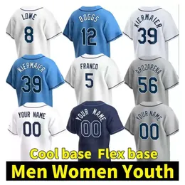 SL Wander Franco Rays Baseball Jerseys Kevin Kiermaier Shane McClanahan Wade Boggs Brandon Lowe Manuel Margot Roman Quinn Yu Chang Taylor Walls