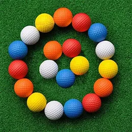 Golf Balls 10pcs Elastic Sponge Color PU Foam for Indoor Practice Pet Toy Ball Childrens Accessories 230413