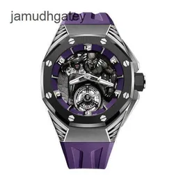 AP Swiss Luxury Watch Royal Oak Concept Series "Black Panther" Floating Tourbillon Men's Watch 26620io